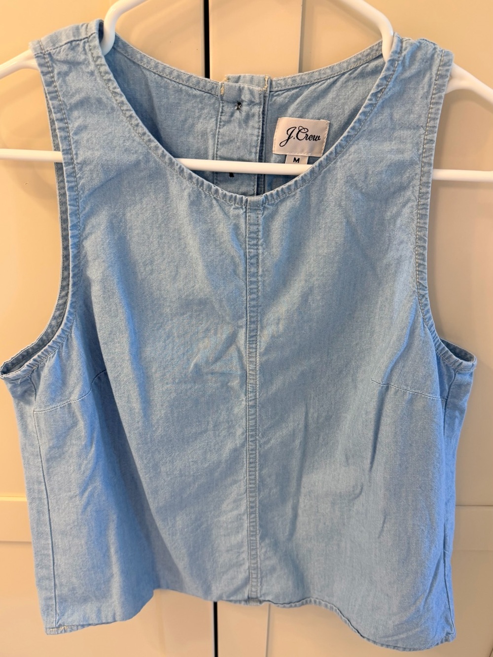 J. Crew Light Blue Chambray Sleeveless Tank
